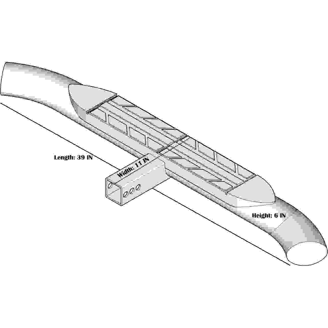 Receiver Hitch Mounted Step - HS36RS